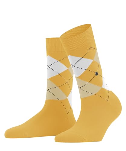 Burlington Damen Socken Queen W SO Baumwolle gemustert 1 Paar, Gelb (Sun 1312) neu - umweltfreundlich, 36-41 von Burlington