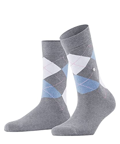 Burlington Damen Socken Queen W So Baumwolle gemustert 1 Paar, Grau Arctic Melange 3221, 41-45 von Burlington