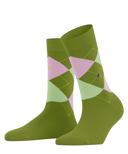 Burlington Damen Socken Queen W SO Baumwolle gemustert 1 Paar, Grün (Moss 7482) neu - umweltfreundlich, 36-41 von Burlington
