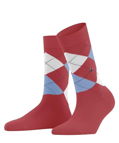 Burlington Damen Socken Queen W SO Baumwolle gemustert 1 Paar, Rot (Coral Red 8542) neu - umweltfreundlich, 36-41 von Burlington