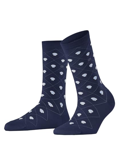 Burlington Damen Socken Seashell W SO Baumwolle gemustert 1 Paar, Blau (Royal Blue 6000), 36-41 von Burlington