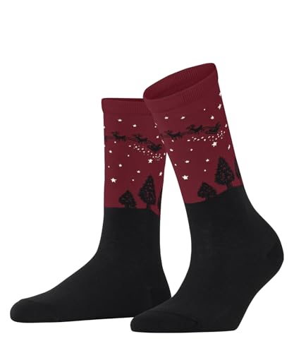 Burlington Damen Socken Silent Night W SO Baumwolle gemustert 1 Paar, Schwarz (Black 3000), 36-41 von Burlington