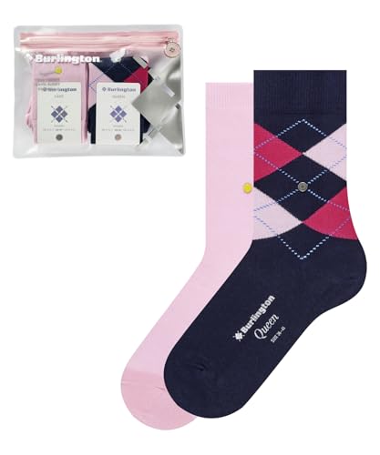 Burlington Damen Socken Travel Pouch 2-Pack W SO Baumwolle gemustert 2 Paar, Mehrfarbig (Sortiment 0010), 36-41 von Burlington