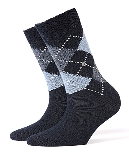 Burlington Damen Socken Whitby W SO weich und warm gemustert 1 Paar, Blau (Marine 6120), 36-41 von Burlington