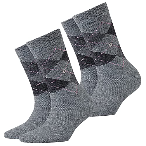 Burlington Damen Socken Whitby 2er Pack, Größe:36-41;Farbe:grau-3397 von Burlington