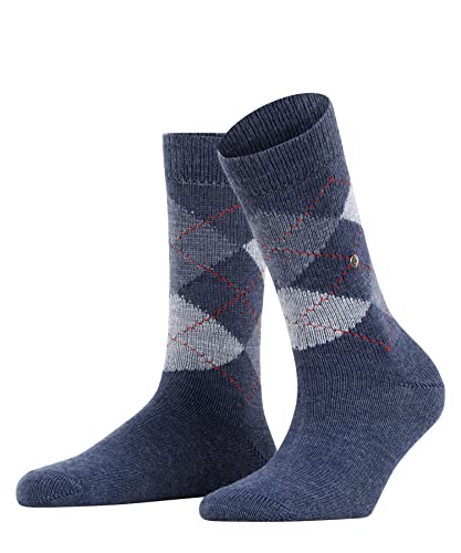 Burlington Damen Socken Whitby W So weich und warm gemustert 1 Paar, Blau Deep Blue 6222, 36-41 von Burlington