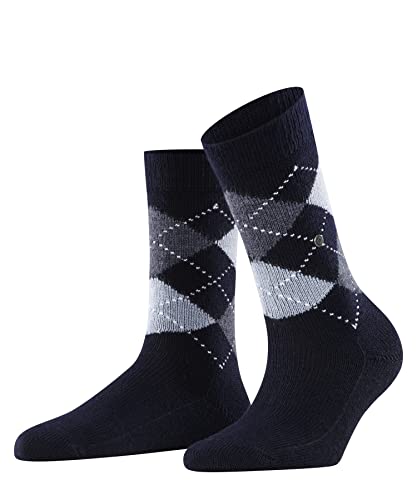 Burlington Damen Socken Whitby W So weich und warm gemustert 1 Paar, Blau Marine 6120, 36-41 von Burlington