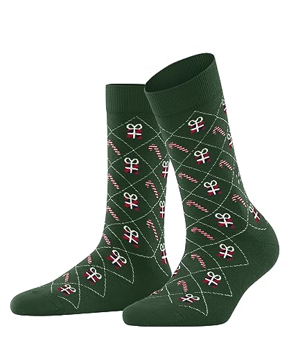 Burlington Damen Socken X-Mas Argyle W SO Baumwolle gemustert 1 Paar, Rot (Fire Tree 7400), 36-41 von Burlington