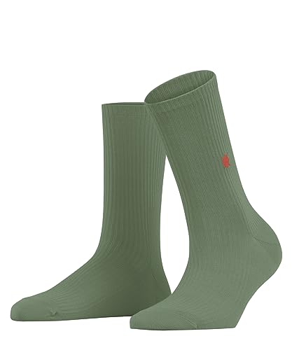 Burlington Damen Socken York W SO Baumwolle einfarbig 1 Paar, Grün (Grass 7431), 36-41 von Burlington