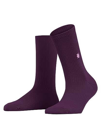 Burlington Damen Socken York W SO Baumwolle einfarbig 1 Paar, Lila (Grape 8711), 36-41 von Burlington