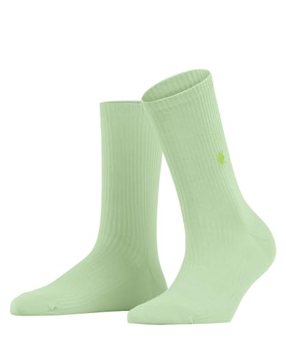 Burlington Damen Socken York W SO Baumwolle einfarbig 1 Paar, Grün (Peppermint 7663), 36-41 von Burlington