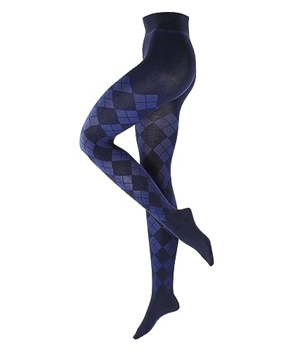 Burlington Damen Strumpfhose Elegant Essence W Ti Baumwolle gemustert 1 Stück, Blau Marine 6120, 40-42 von Burlington