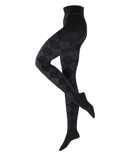 Burlington Damen Strumpfhose Elegant Essence W Ti Baumwolle gemustert 1 Stück, Grau Anthracite Melange 3081, 38-40 von Burlington