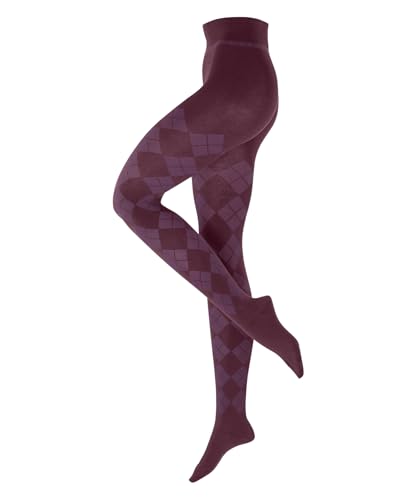 Burlington Damen Strumpfhose Elegant Essence W Ti Baumwolle gemustert 1 Stück, Rosa Lilac Melange 8329, 42-44 von Burlington