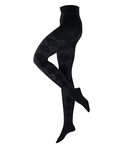 Burlington Damen Strumpfhose Elegant Essence W Ti Baumwolle gemustert 1 Stück, Schwarz Black 3000, 40-42 von Burlington