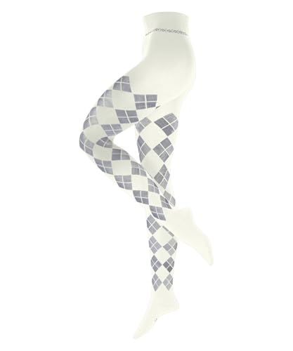 Burlington Damen Strumpfhose Elegant Essence W Ti Baumwolle gemustert 1 Stück, Weiß Off-White 2040, 42-44 von Burlington