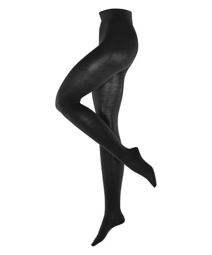 Burlington Damen Strumpfhose Rib Couture W Ti Wolle einfarbig 1 Stück, Schwarz Black 3000, 40-42 von Burlington