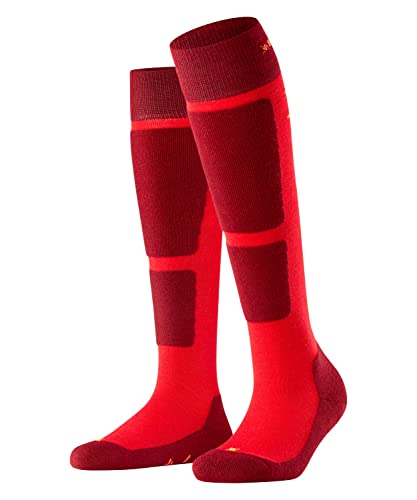 Burlington Damen Skisocken Uni W KH Wolle Funktionsmaterial warm dick 1 Paar, Pink (Red Pepper 8074), 36-41 von Burlington