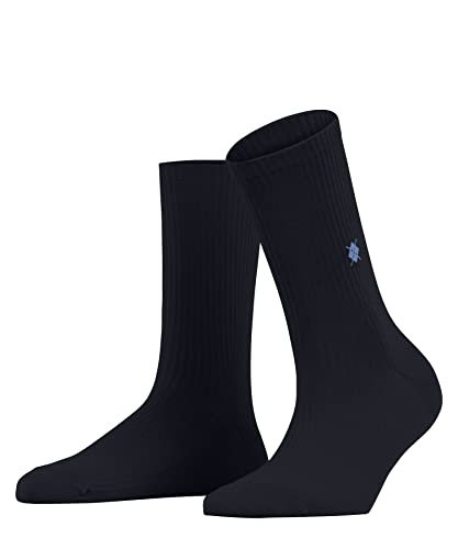 Burlington Damen Socken York W SO Baumwolle einfarbig 1 Paar, Blau (Marine 6120), 36-41 von Burlington