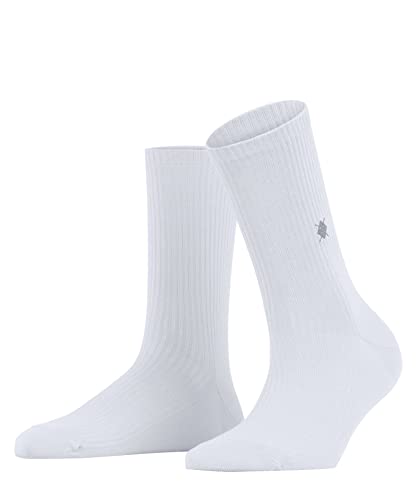 Burlington Damen Socken York W SO Baumwolle einfarbig 1 Paar, Weiß (White 2000), 36-41 von Burlington