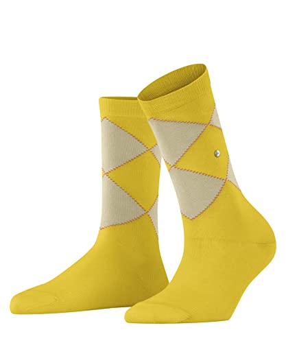 Burlington Damen Socken Darlington W SO Baumwolle gemustert 1 Paar, Gelb (Yellow 1140), 36-41 von Burlington