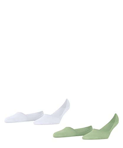 Burlington Damen Füßlinge Everyday 2-Pack W IN Baumwolle unsichtbar einfarbig 2 Paar, Grün (Quiet Green 7378) - neu, 35-36 von Burlington