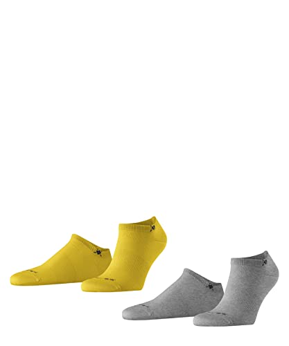 Burlington Herren Sneakersocken Everyday 2-Pack M SN Baumwolle kurz einfarbig 2 Paar, Gelb (Yellow 1140), 40-46 von Burlington