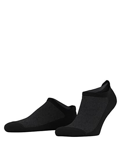 Burlington Herren Sneakersocken Athleisure M Sn weich atmungsaktiv schnelltrocknend kurz einfarbig 1 Paar, Schwarz Black 3000, 43-46 von Burlington
