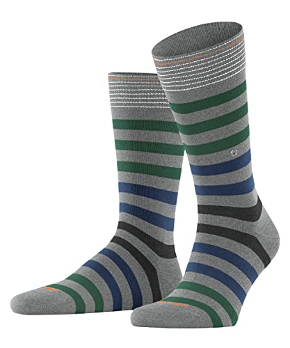Burlington Herren Socken Blackpool M So Baumwolle gemustert 1 Paar, Grau Marengo 3391, 40-46 von Burlington