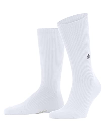 Burlington Herren Socken Boston M SO Baumwolle einfarbig 1 Paar, Weiß (White 2000), 40-46 von Burlington
