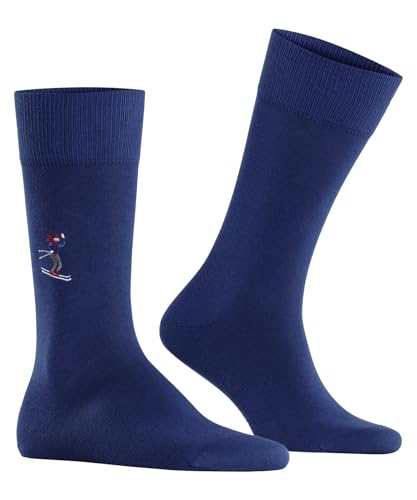 Burlington Herren Socken Brit Style M So Baumwolle gemustert 1 Paar, Blau Deep Blue 6046, 40-46 von Burlington