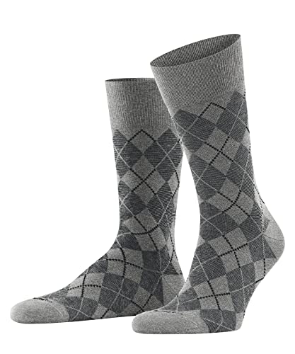 Burlington Herren Socken Carrington M SO Baumwolle gemustert 1 Paar, Grau (Light Grey 3408), 40-46 von Burlington
