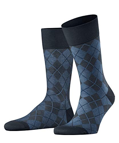 Burlington Herren Socken Carrington M SO Baumwolle gemustert 1 Paar, Blau (Marine 6120), 40-46 von Burlington