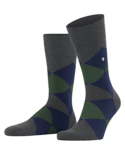 Burlington Herren Socken Clyde M SO Baumwolle gemustert 1 Paar, Grau (Carbon Melange 3975) neu - umweltfreundlich, 40-46 von Burlington