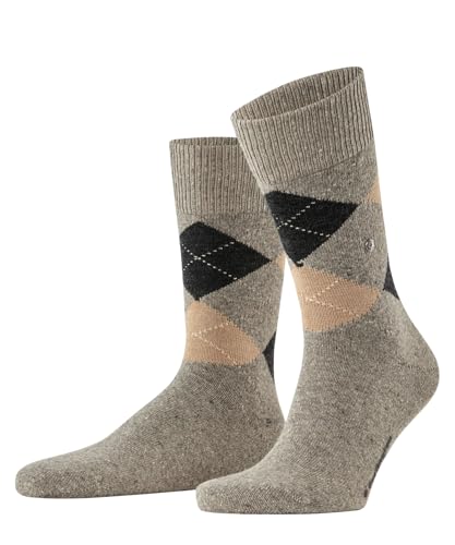 Burlington Herren Socken Dundee M So Wolle gemustert 1 Paar, Grau Smoke Melange 3247, 40-46 von Burlington