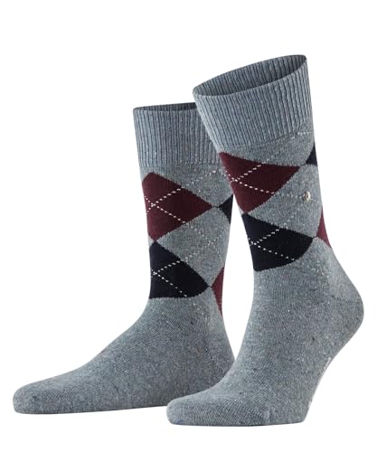 Burlington Herren Socken Dundee M So Wolle gemustert 1 Paar, Blau Light Denim 6660, 40-46 von Burlington