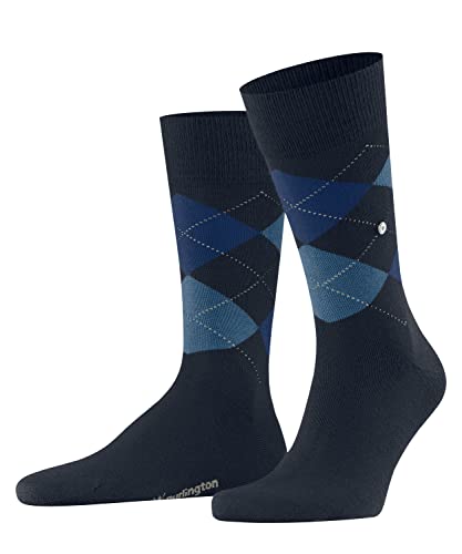 Burlington Herren Socken Edinburgh M SO Wolle gemustert 1 Paar, Blau (Space Blue 6116), 40-46 von Burlington