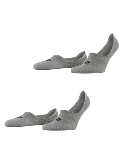 Burlington Herren Füßlinge Everyday Multipack M In Baumwolle unsichtbar einfarbig 2 Paar, Grau Light Grey 3400, 43-44 von Burlington
