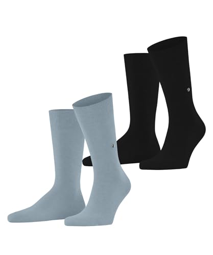Burlington Herren Socken Everyday Multipack M So Baumwolle einfarbig 2 Paar, Blau Fresco 6444, 40-46 von Burlington