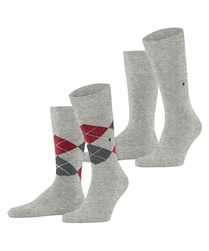 Burlington Herren Socken Everyday Mix Multipack M So Baumwolle gemustert 2 Paar, Grau Lt. Heather 3223, 40-46 von Burlington