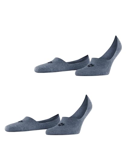 Burlington Herren Füßlinge Everyday Multipack M In Baumwolle unsichtbar einfarbig 2 Paar, Blau Light Denim 6660, 43-44 von Burlington