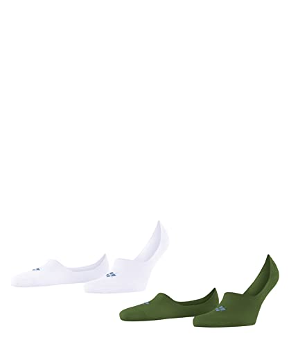 Burlington Herren Füßlinge Everyday 2-Pack M IN Baumwolle unsichtbar einfarbig 2 Paar, Grün (Fir Green 7656) - neu, 41-42 von Burlington