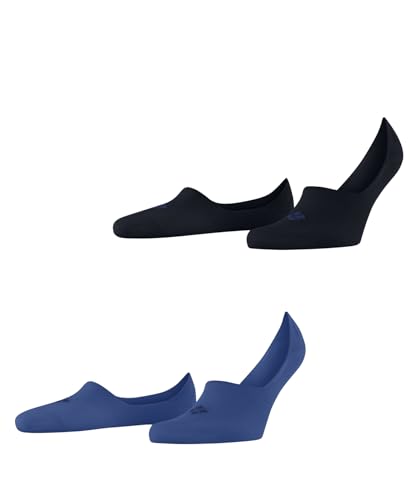 Burlington Herren Füßlinge Everyday Multipack M In Baumwolle unsichtbar einfarbig 2 Paar, Blau Mediterran 6060, 45-46 von Burlington