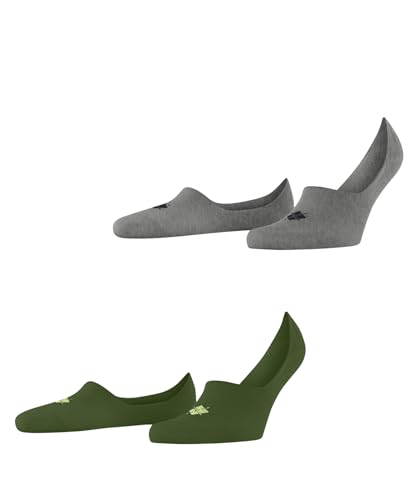 Burlington Herren Füßlinge Everyday Multipack M In Baumwolle unsichtbar einfarbig 2 Paar, Grün Forest 7657, 41-42 von Burlington