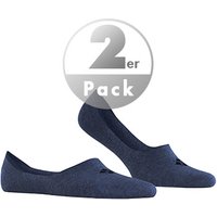 Burlington Herren Füßlinge blau Baumwolle unifarben von Burlington