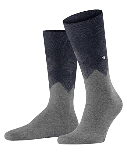 Burlington Herren Socken Hampstead M SO Baumwolle gemustert 1 Paar, Grau (Light Grey 3401), 40-46 von Burlington