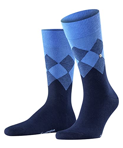 Burlington Herren Socken Hampstead M SO Baumwolle gemustert 1 Paar, Blau (Marine 6120), 40-46 von Burlington