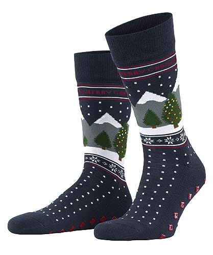 Burlington Herren Hausschuh-Socken White X-Mas M HP Baumwolle gemustert 1 Paar, Blau (Space Blue 6116), 40-46 von Burlington