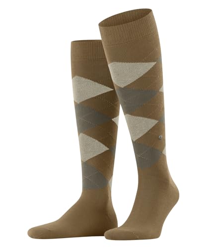 Burlington Herren Kniestrümpfe King M Kh Baumwolle lang gemustert 1 Paar, Braun Beige Melange 5155, 40-46 von Burlington