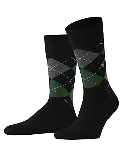 Burlington Herren Socken King M SO Baumwolle gemustert 1 Paar, Schwarz (Black 3004) neu - umweltfreundlich, 40-46 von Burlington